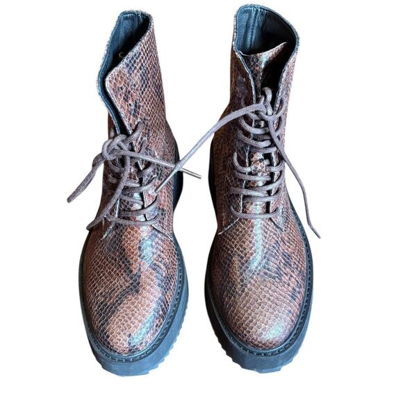 Rachel Comey Halting Boot in Brown Snakeprint NWOB Size 36/6 - Picture 1 of 6